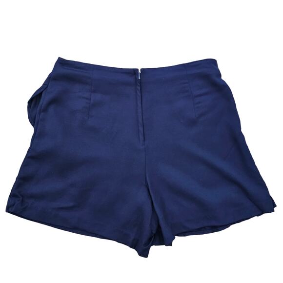 Faye Skort Lilly Pulitzer Size 8 Stretch Ruffled Shorts Skirt  Navy Blue EUC - Picture 6 of 6